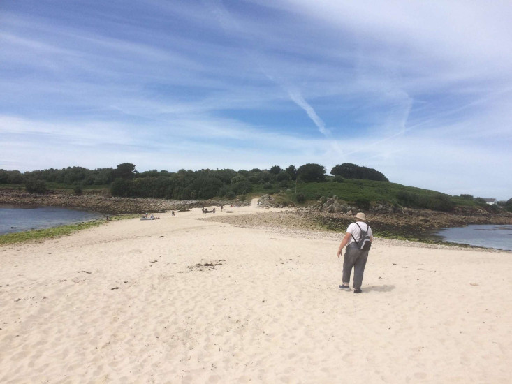 Gérard sur l'ithme de Gugh